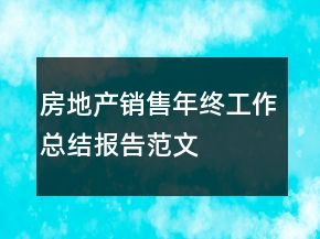 房地產(chǎn)銷售年終工作總結(jié)報告范文