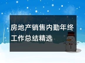 房地產(chǎn)銷售內(nèi)勤年終工作總結(jié)精選