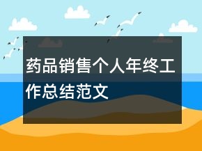 藥品銷售個(gè)人年終工作總結(jié)范文
