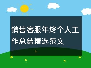 銷售客服年終個人工作總結(jié)精選范文