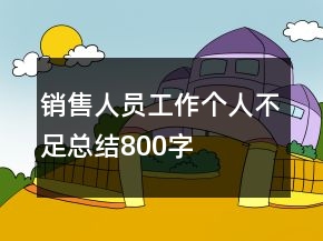 銷售人員工作個人不足總結800字