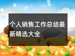 個人銷售工作總結(jié)最新精選大全