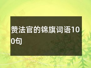 贊法官的錦旗詞語(yǔ)100句