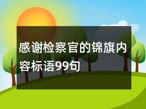 感謝檢察官的錦旗內(nèi)容標(biāo)語99句