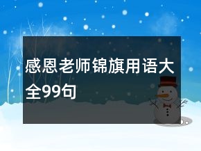 感恩老師錦旗用語大全99句