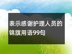 表示感謝護(hù)理人員的錦旗用語(yǔ)99句