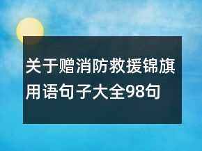 關(guān)于贈(zèng)消防救援錦旗用語(yǔ)句子大全98句
