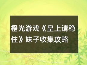 橙光游戲《皇上請穩(wěn)住》妹子收集攻略