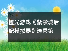 橙光游戲《紫禁城后妃模擬器》選秀第二日攻略