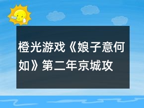 橙光游戲《娘子意何如》第二年京城攻略