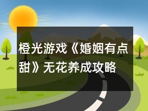 橙光游戲《婚姻有點(diǎn)甜》無花養(yǎng)成攻略