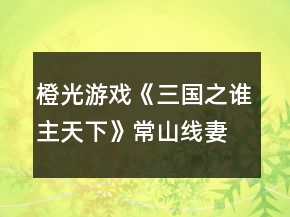 橙光游戲《三國之誰主天下》常山線妻妾攻略