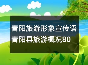 青陽旅游形象宣傳語青陽縣旅游概況80句