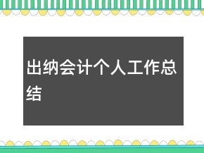 出納會(huì)計(jì)個(gè)人工作總結(jié)