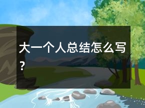 大一個人總結(jié)怎么寫？