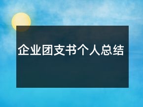 企業(yè)團(tuán)支書個(gè)人總結(jié)