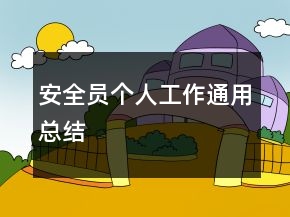 安全員個人工作通用總結(jié)