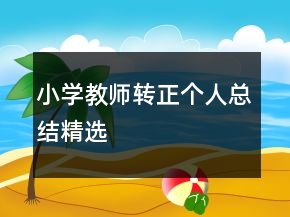 小學教師轉(zhuǎn)正個人總結(jié)精選