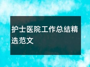 護(hù)士醫(yī)院工作總結(jié)精選范文