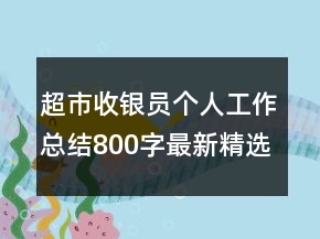 超市收銀員個(gè)人工作總結(jié)800字最新精選