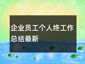 企業(yè)員工個(gè)人終工作總結(jié)最新