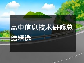 高中信息技術研修總結精選