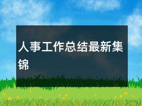 人事工作總結(jié)最新集錦