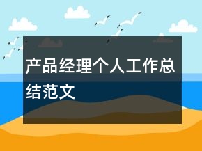 產(chǎn)品經(jīng)理個(gè)人工作總結(jié)范文