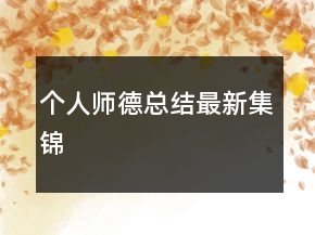 個(gè)人師德總結(jié)最新集錦