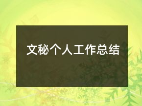 文秘個人工作總結(jié)