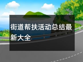 街道幫扶活動總結最新大全