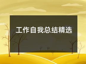 工作自我總結(jié)精選
