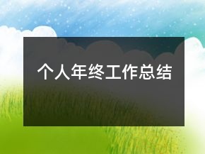 個人年終工作總結(jié)