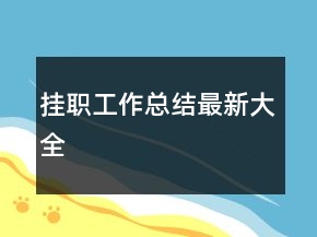 掛職工作總結(jié)最新大全