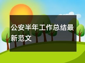 公安半年工作總結(jié)最新范文