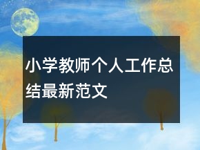 小學(xué)教師個(gè)人工作總結(jié)最新范文