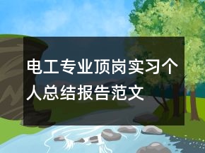 電工專業(yè)頂崗實(shí)習(xí)個(gè)人總結(jié)報(bào)告范文