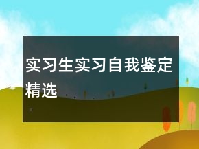 實(shí)習(xí)生實(shí)習(xí)自我鑒定精選