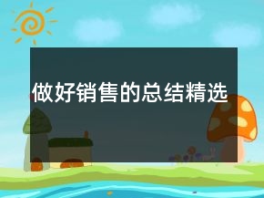 做好銷售的總結(jié)精選
