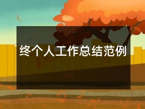 終個(gè)人工作總結(jié)范例