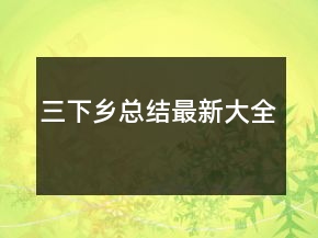 三下鄉(xiāng)總結(jié)最新大全
