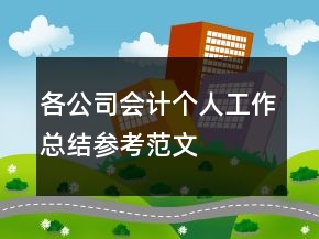 各公司會(huì)計(jì)個(gè)人工作總結(jié)參考范文