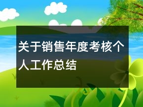 關(guān)于銷售年度考核個(gè)人工作總結(jié)