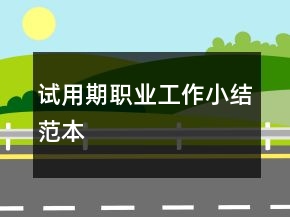 試用期職業(yè)工作小結(jié)范本