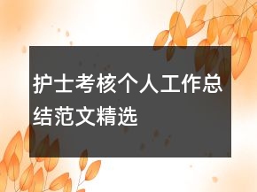 護士考核個人工作總結(jié)范文精選