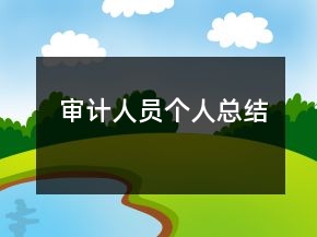 審計(jì)人員個(gè)人總結(jié)