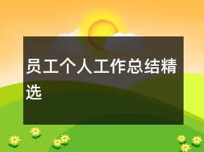 員工個(gè)人工作總結(jié)精選
