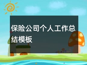 保險(xiǎn)公司個(gè)人工作總結(jié)模板