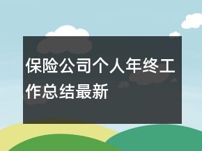 保險公司個人年終工作總結(jié)最新