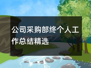 公司采購部終個人工作總結精選